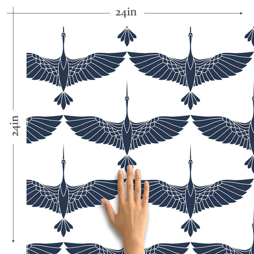 Blue Birds Peel and Stick Removable Wallpaper