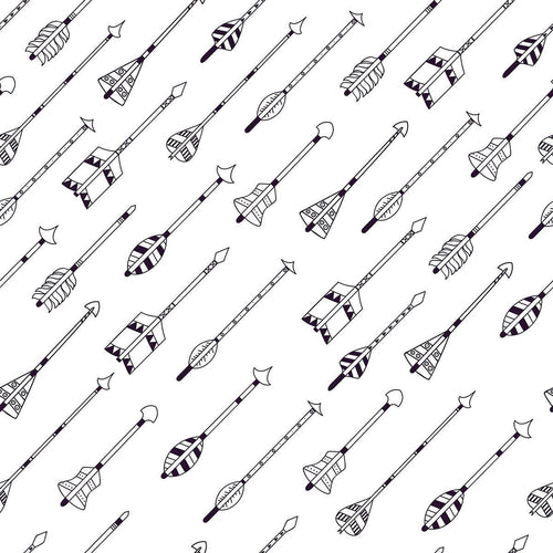 Black and White Arrows Baby Peel and Stick Removable Wallpaper