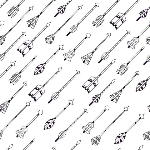 Black and White Arrows Baby Peel and Stick Removable Wallpaper