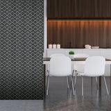 Black Pattern Geometric Peel and Stick Removable Wallpaper