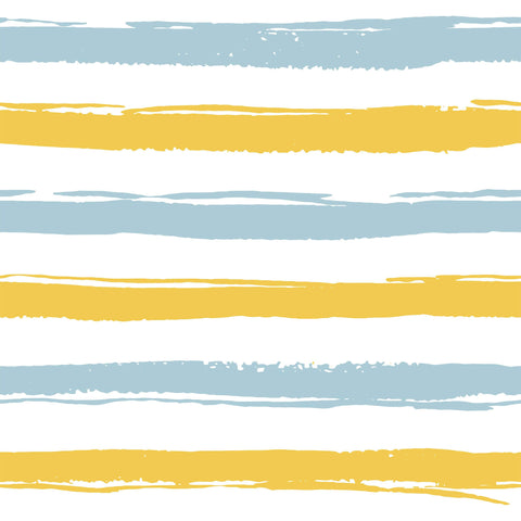 Blue and Yellow Striped Peel and Stick Removable Wallpaper
