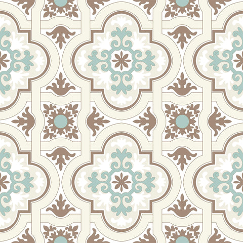 Aqua Global Tile Adhesive Peel and Stick Removable Wallpaper