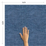 Blue Peel and Stick Texture Peel and Stick Removable Wallpaper