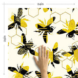 Black and Gold Animal Peel and Stick Removable Wallpaper