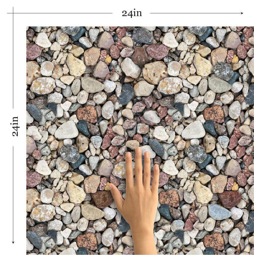 Blue and Brown Stone Texture Peel and Stick Removable Wallpaper