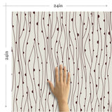 Beige and Black Lines Basic Peel and Stick Removable Wallpaper
