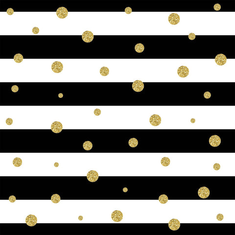 Black and Gold Striped Peel and Stick Removable Wallpaper