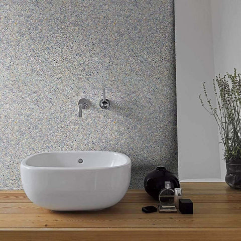 Blue and Yellow Pebbles Imitation Peel and Stick Removable Wallpaper