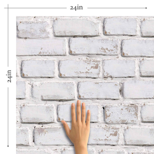 Beige Faux Brick Peel and Stick Removable Wallpaper 9444