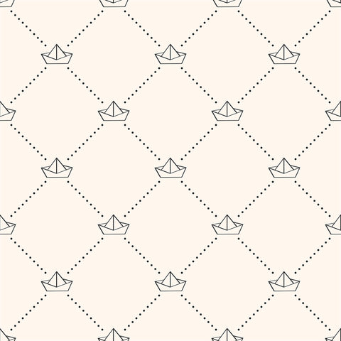 Black Geometric Nautical Peel and Stick Removable Wallpaper