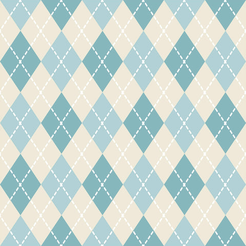 Blue and Tan Geometric Peel and Stick Removable Wallpaper