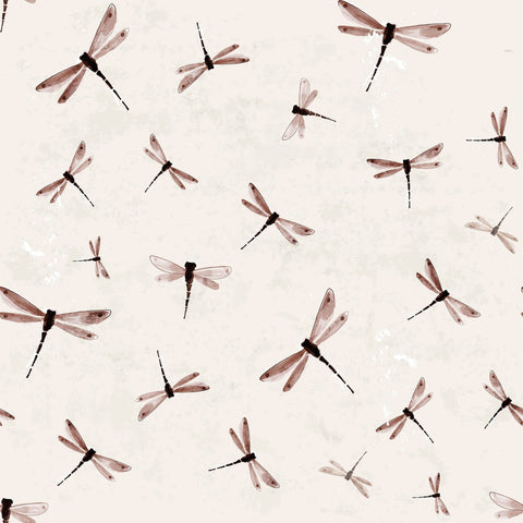 Beige and Tan Botanical Animal Peel and Stick Removable Wallpaper