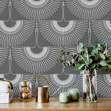 Black and White Birds Peel and Stick Removable Wallpaper