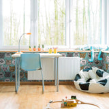 Blue and Grey Animals Children Peel and Stick Removable Wallpaper