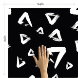 Black Pattern Teens Peel and Stick Removable Wallpaper