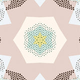 Beige Geometric Tile Adhesive Peel and Stick Removable Wallpaper