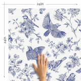 Pretty birds and botanical imagery removable wallpaper