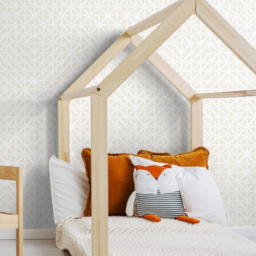 Beige Triangles Basic Peel and Stick Removable Wallpaper