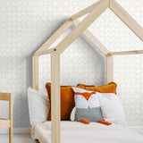 Beige Triangles Basic Peel and Stick Removable Wallpaper