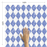 Blue and White Textured Peel and Stick Removable Wallpaper