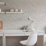 Black Lines Basic Peel and Stick Removable Wallpaper