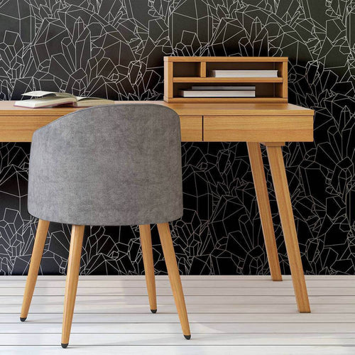 Black and White Crystal Geometric Peel and Stick Removable Wallpaper