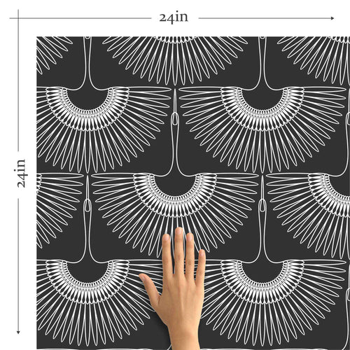 Black and White Birds Peel and Stick Removable Wallpaper