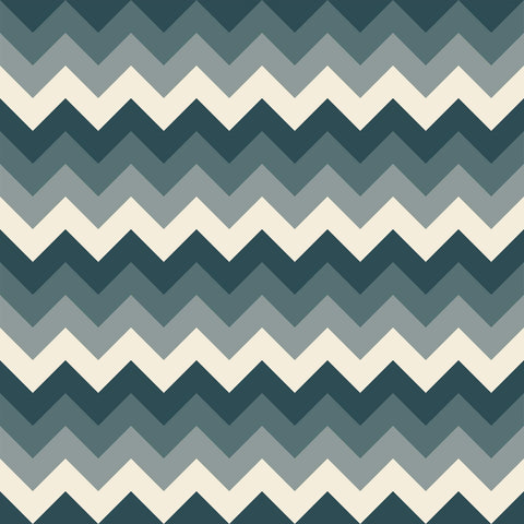 Blue Chevron Peel and Stick Removable Wallpaper