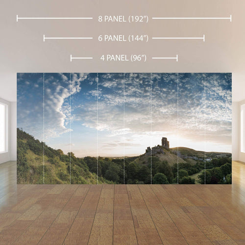 Blue and Green Landscape Peel and Stick Removable Wall Mural 3113