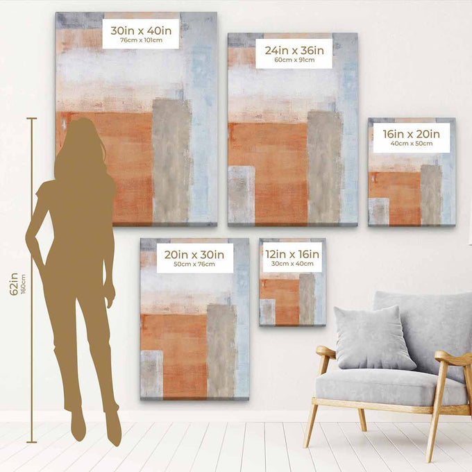 Beige Abstract Wall Art Canvas 9017