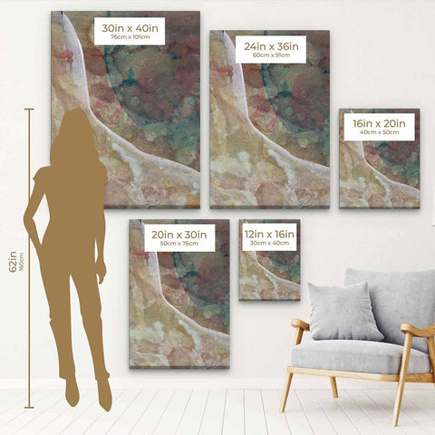 Beige Abstract Wall Art Canvas 8032