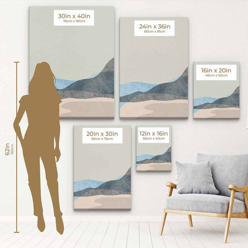 Beige Abstract Wall Art Canvas 7318