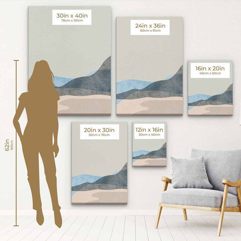 Beige Abstract Wall Art Canvas 7318