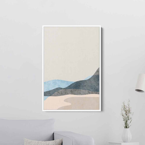 Beige Abstract Wall Art Canvas 7318