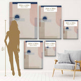 Beige Abstract Wall Art Canvas 1670