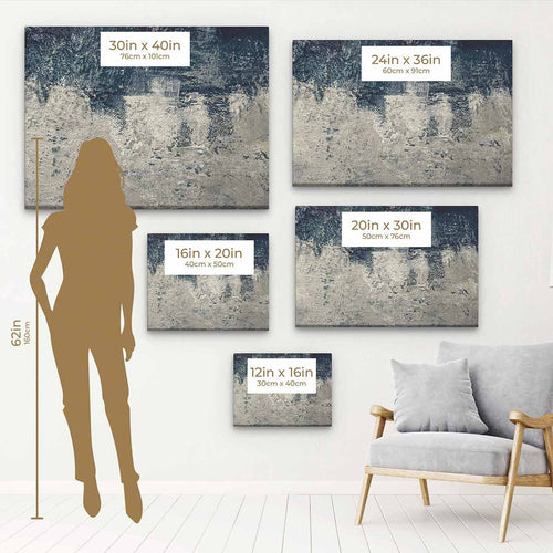 Blue Abstract Wall Art Canvas 9721