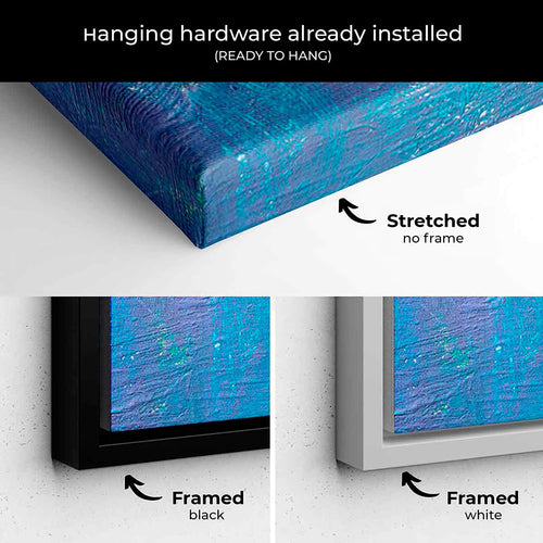 Blue Abstract Wall Art Canvas 0444