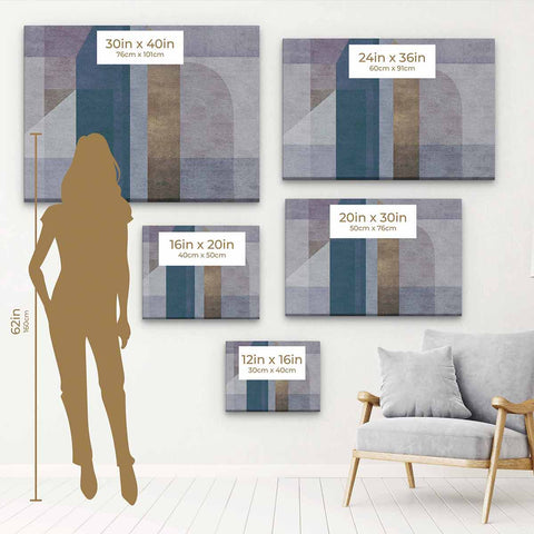 Blue Abstract Wall Art Canvas 9354