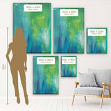 Blue Abstract Wall Art Canvas 0032