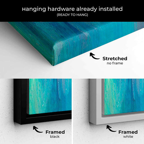 Blue Abstract Wall Art Canvas 0032