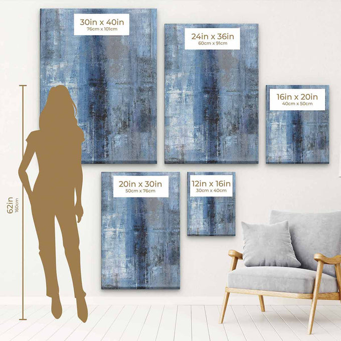 Blue Abstract Wall Art Canvas 7007