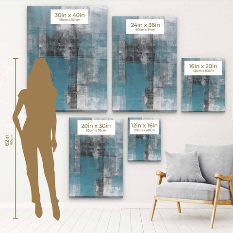 Blue Abstract Wall Art Canvas 7013