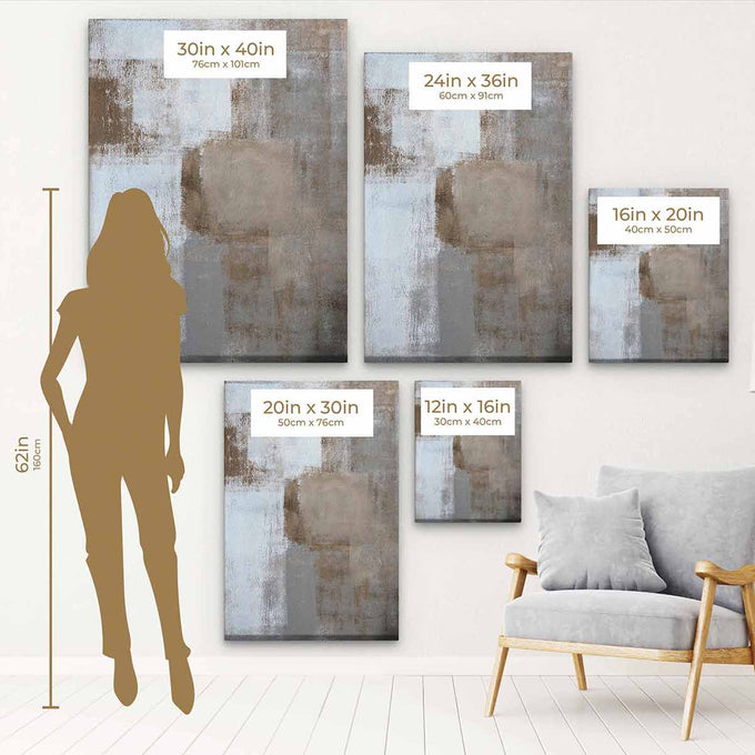 Brown Abstract Wall Art Canvas 8391