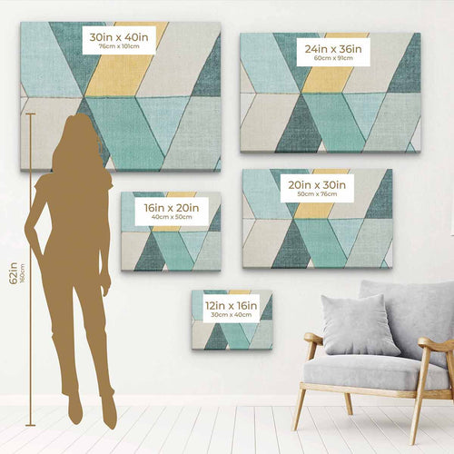 Green Abstract Wall Art Canvas 8494