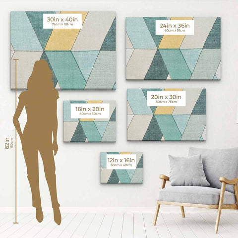 Green Abstract Wall Art Canvas 8494