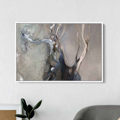 Grey Abstract Wall Art Canvas 5586