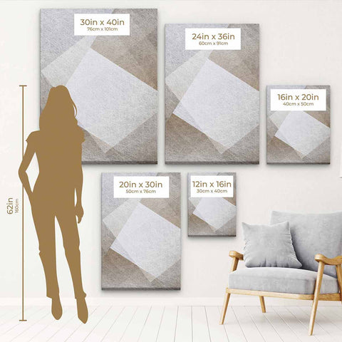 Grey Abstract Wall Art Canvas 4529