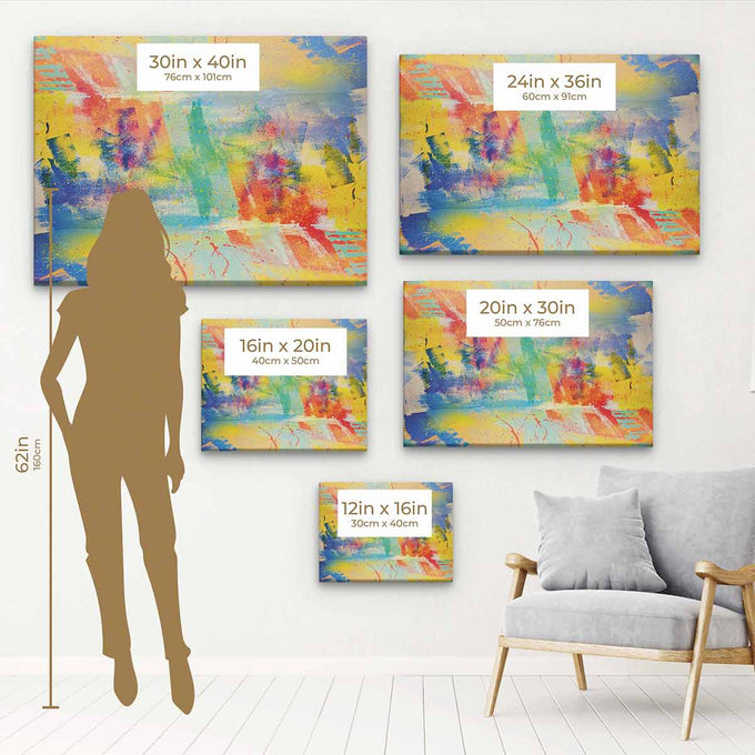 Multi Color Abstract Wall Art Canvas 7470
