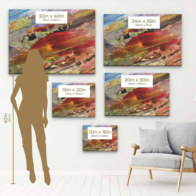 Multi Color Abstract Wall Art Canvas 2966