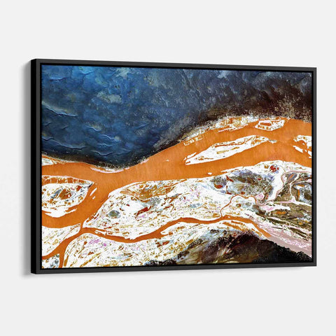 Orange Abstract Wall Art Canvas 3898